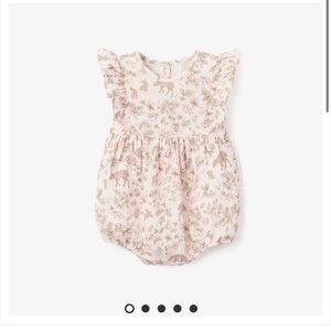 Elegant Baby Woodland Print Organic Muslin Bubble Baby Romper